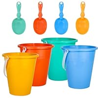 Holady 8 Inch Large Sand Beach Buckets and Shovels