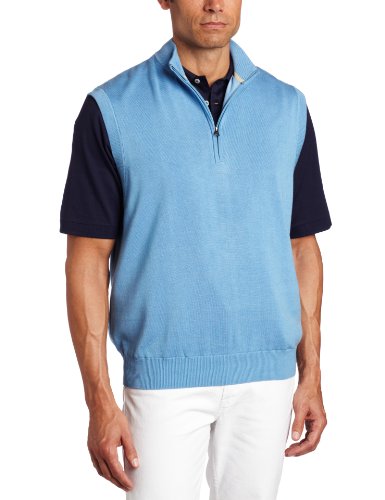 Greg Norman Collection Men's Lined Vest (Nile Blue, Small)