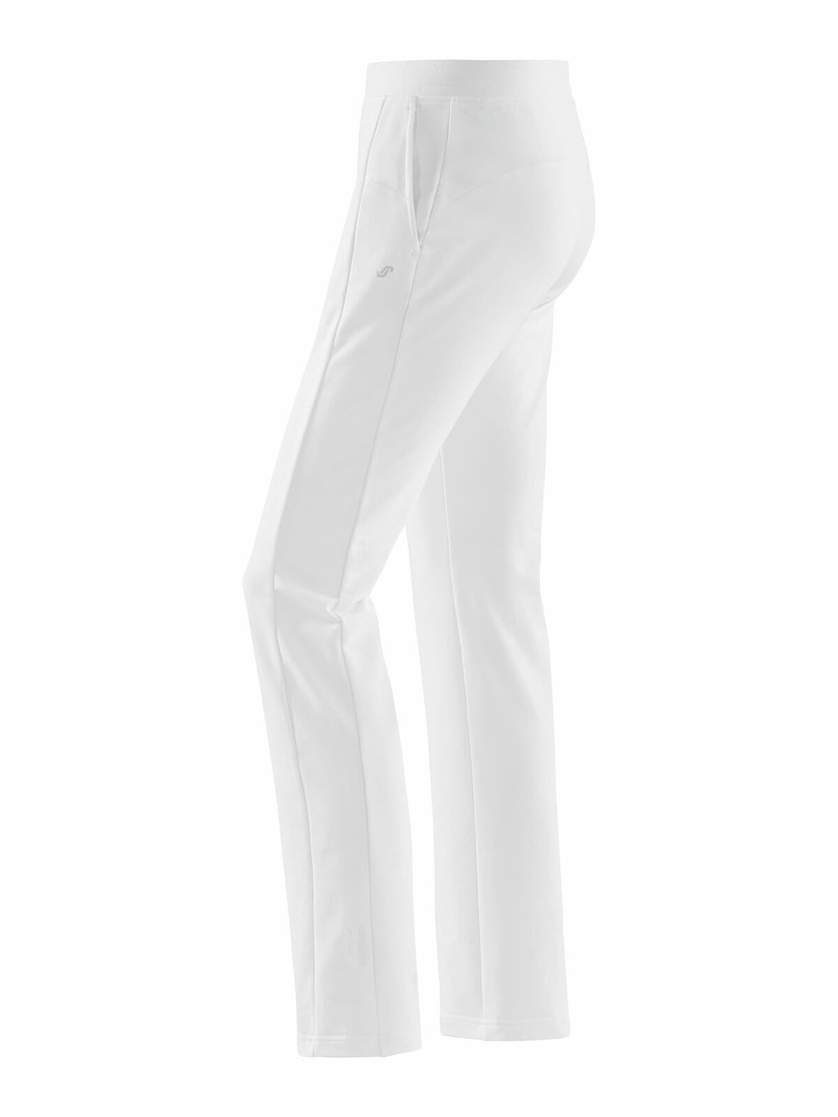 Joy Sportswear Freizeithose SINA für Damen - sportliche Jogginghose mit geradem Schnitt | Lange Sport Hose mit hohem Baumwolle & Stretch-Material Kurzgröße, 18, White