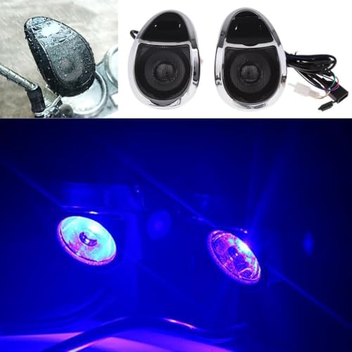 Parlante para Manubrio de Motocicleta con LED y Radio FM miniatura 3