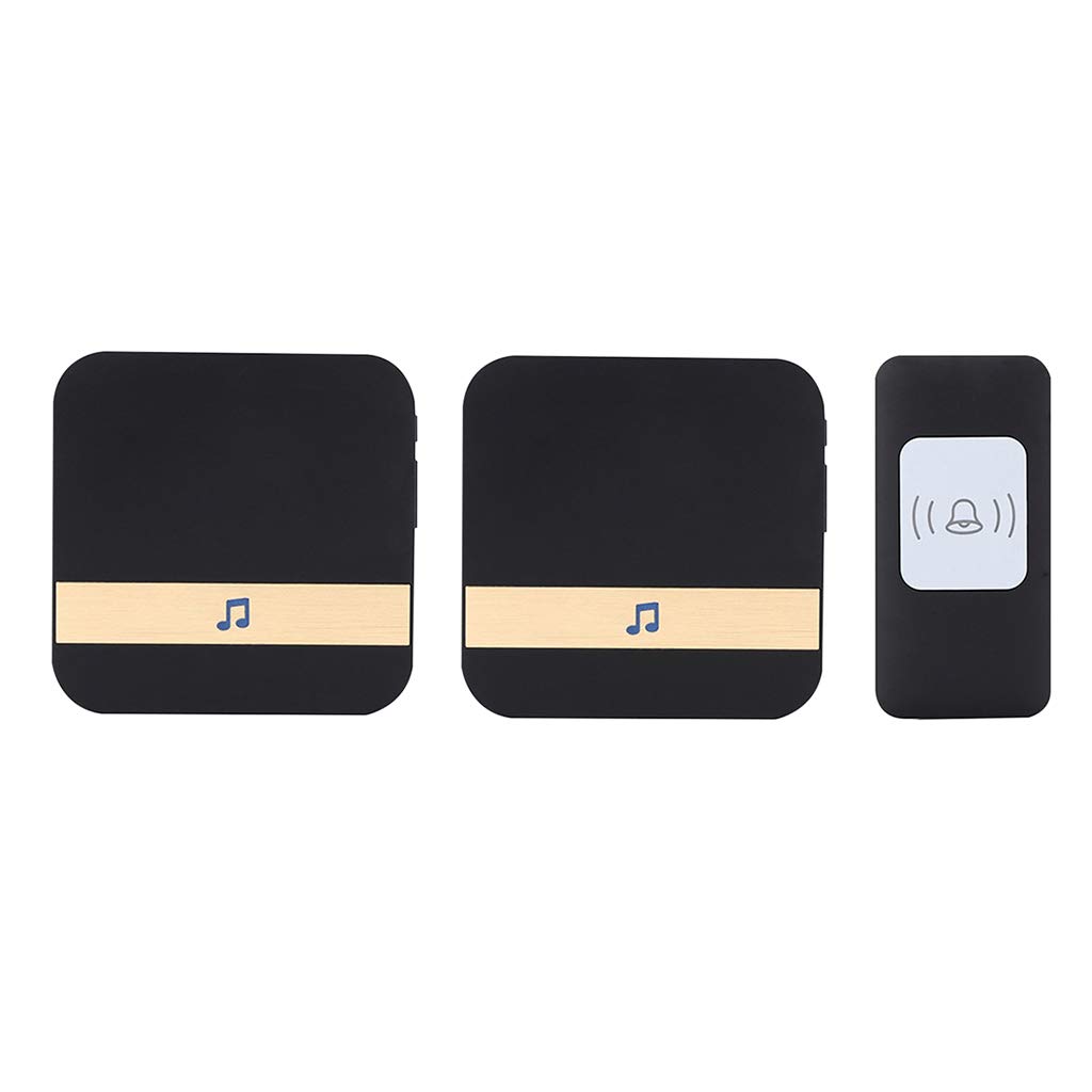 Timbre Inalámbrico Resistente Al Agua, 4 Niveles De Volumen, 52 Melodías Musicales, Control Remoto Inalámbrico, 1 Transmisor Y 2 Receptores, Alcance De Transmisión De 300 M.