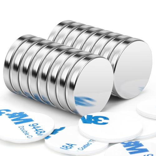 Wukong Super Strong Magnets, 20x3 mm | 16 Pack Heavy Duty Round Magnets for Fridge, Crafts, Pin Board, Notice Board, Office Crafts