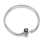 Daisy Jewelry Men Women Snake Charms Bracelet for European Bead Charms Stainless Steel Snake Chain (8.2 Inch (21CM))