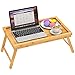 Zhuoyue Bamboo Bed Tray with Folding Legs, Lap Tray Breakfast Tray Great for Breakfast in Bed or Eating Tray