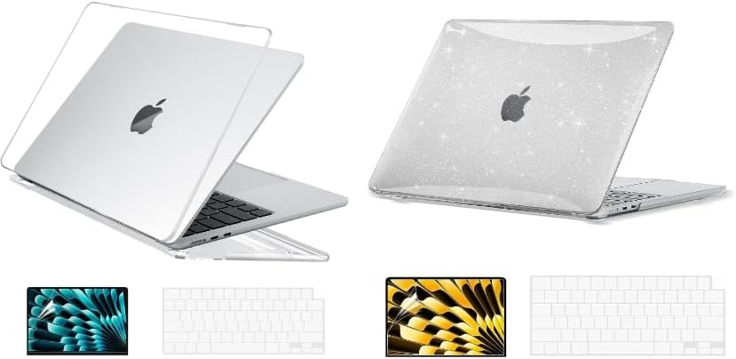 EooCoo Compatible con MacBook Air de 15 pulgadas versión 2023 A2941 M2 Chip Liquid Retina Display & Touch ID, juego de funda rígida de plástico
