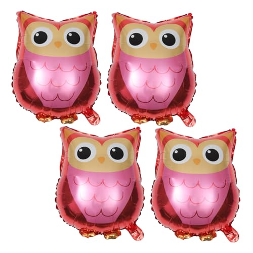 BESPORTBLE 4個動物猫??カートゥーン風船 誕生日飾り付け パーティー用アルミ製 耐久性バルーン 男子にも適応