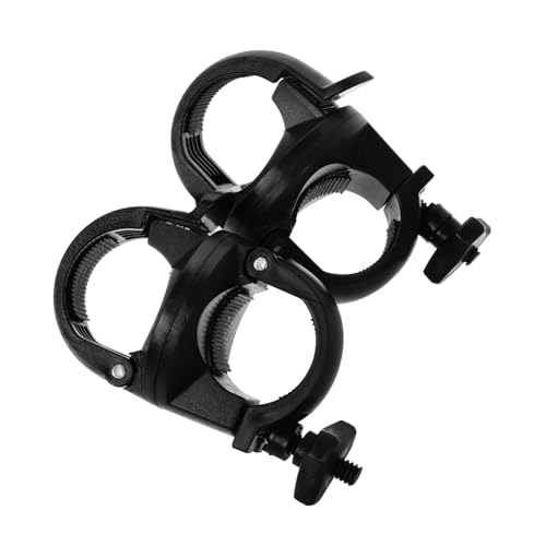 BESTonZON 2pcs Bicycle Flashlight Mounting Bracket Quick Release Handlebar Clamp Rotatable Adapter for Mountain Road Bikes Sturdy Light Holder for Night Riding Safety