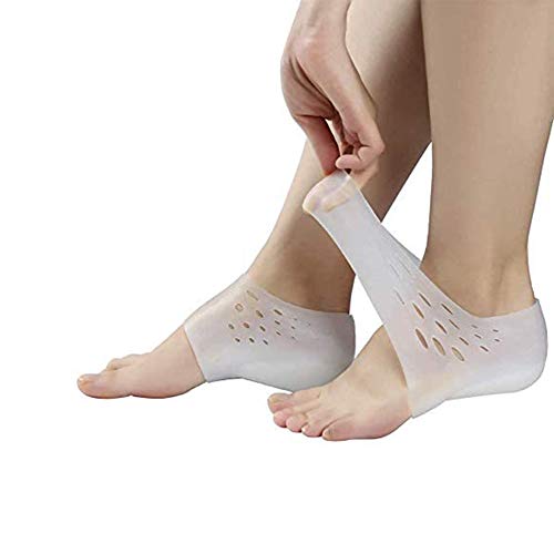 MLGY Invisible Height Increase Insole,Silicone Height Increase Socks Invisible Soft Gel Heel Lift Pads for wWomen & Men(A Pair)
