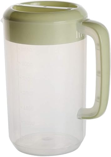 Miniatura 10 de DOITOOL Jarra de agua grande de plástico de 2.5 L con tapa y boquilla, jarra de agua con asa para jugo casero, té helado, bebidas calientes o frías,