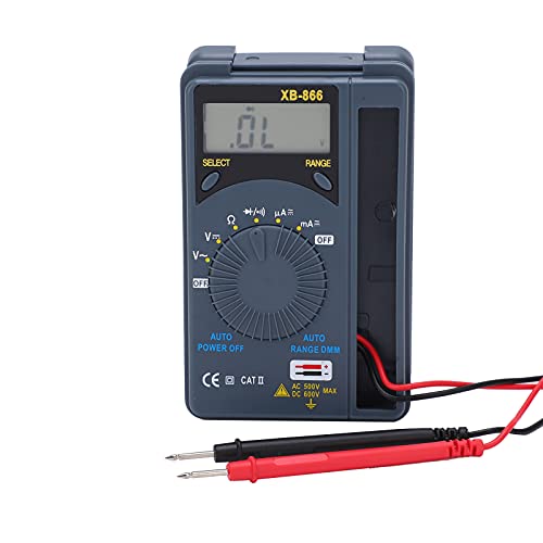 Image of Multimeter, Volt Meter Pocket Digital Display Screen Large Range for Measuring Voltage Resistance Current for Automotive