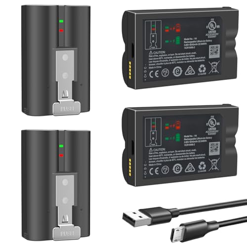 4-Pack 6040mAh V4 for Ring Battery Compatible with Ring-Doorbell-Camera 2/3/4/3plus Stick Up Camera (2nd and 3rd Gen) for Spotlight Cam and Peephole Cam Upgrade Rechargeable 3.65V 6040mAh Battery