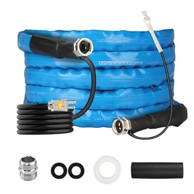 RVGUARD 15FT Heated Water Hose for RV, -20 ? Freeze Protection Heated Water Hose with Energy-Saving Thermostat, Lead and BPA Free for RV/Home/Garden