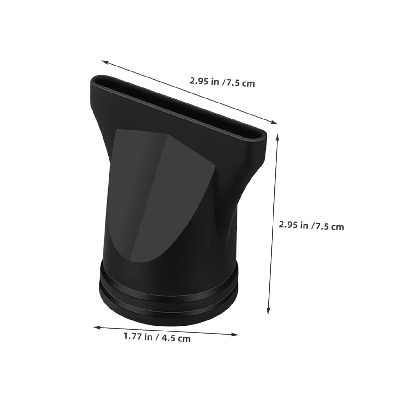 IWOWHERO 6pcs Universal Hair Dryer Diffuser Nozzle Attachments Black Plastic Styling Tools for Compatible with 4 Outlet Diameter Hair Dryers