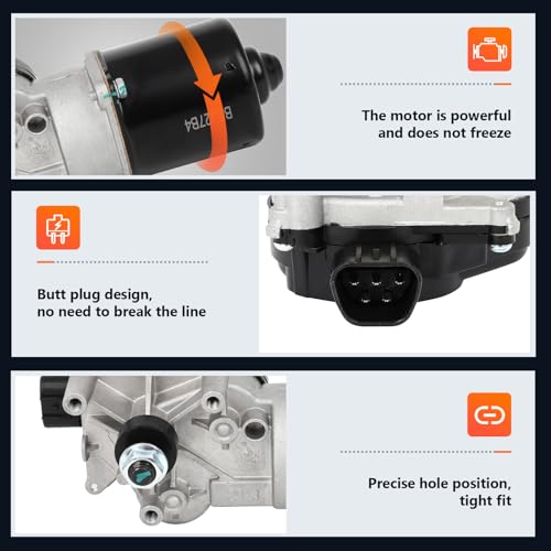 Image of cciyu Front Windshield Wiper Motor Replacement fit for 2002-2006 for Acura for RSX,2002-2006 for Honda for CR-V 434017,43-4017,