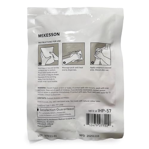 Image of McKesson Instant Hot Packs, Instant Hot Compress, 5 x 7 in | Instant Hot Pack,Sodium Acetate / Water,Disposable,5 X 7 Inch