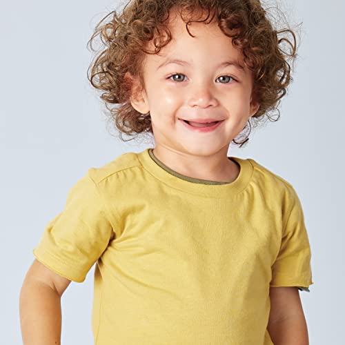 HonestBaby Unisex-Baby 5-Pack Short Sleeve T-Shirts 100% Organic Cotton Baby, Toddler, Little Kid, Boy, Girl, Unisex - Image 3