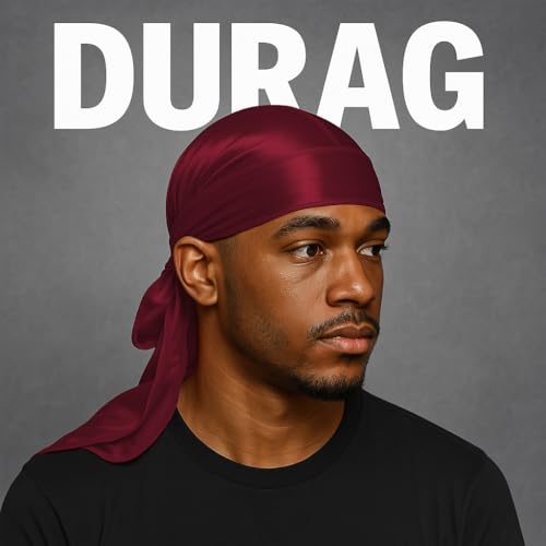 Image of Premium Durag Pack for Men, Silky Doo Rag Cap for 360 540 720 Waves