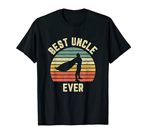 Mens Vintage Best Uncle Ever Shirt Superhero Fun Uncle Gift Idea T-Shirt
