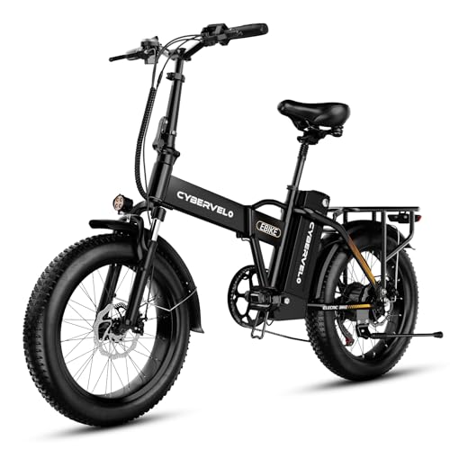 CBVELO 1000W Folding Electric Bike, 48V 20AH Large Removable Battery E Bike, 30+MPH, 80 Miles Max Range, 20