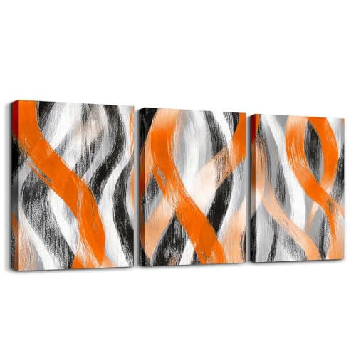 Erosebridal Geometric Stripes Wall Art 3 Piece Modern Abstract Wall