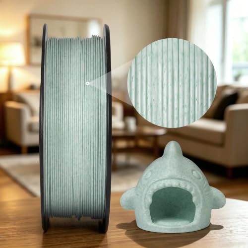 Image of TINMORRY Marble PETG Filament 1.75, Rapid PETG 3D Printer Filament, Compatible with Bambu FDM 3D Printer, 1 KG 1 Spool, Marble Magic Green