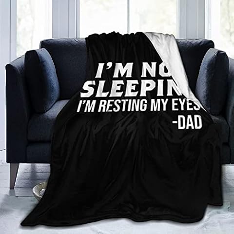 Im Not Sleeping Ultra-Soft Micro Fleece Blanket Anti-Pilling Flannel Sleep Comfort Sofa Blanket Cover