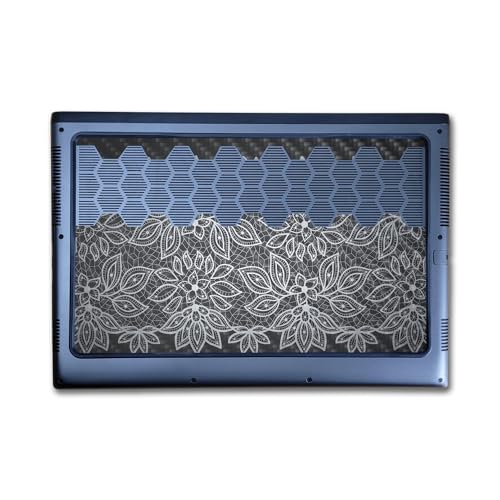 Image of Carbon Fiber Laptop Skin Compatible with Alienware M16 R2 (2024) - Floral Lace - Premium 3M Vinyl Protective Wrap Decal Cover - Easy to Apply | Crafted in The USA by MightySkins