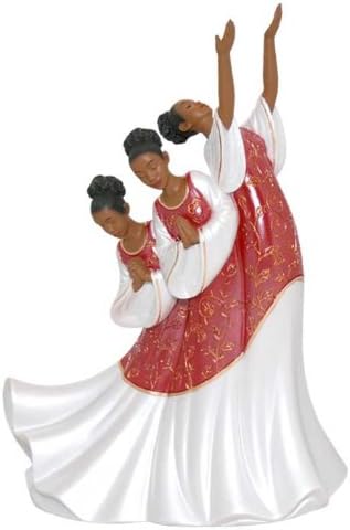 Ebony Treasures® Giving Praise in red African American Dancer Trio 9.25" Tall