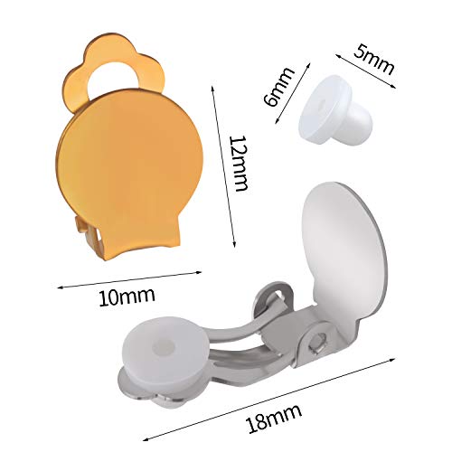 Aylifu Clip-On Earring Findings, 20Pcs (10 Pairs) Round Flat Tray Earring Clips Blank Earring Setting Components With 20Pcs Earring Pads For Non-Pierced Ears Diy Earring Making - Silver And Gold #TOP1