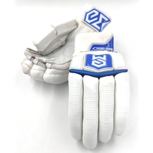 Image of Armour-GX8 (4.0) | Cricket Batting Gloves | Multi Color (White-Blue, Medium, Right Hand)