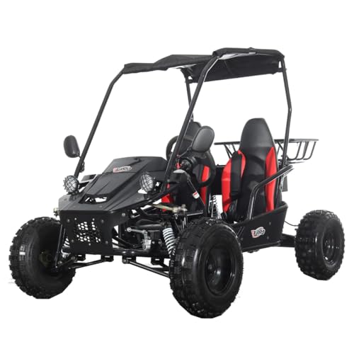 X-PRO E-Rover 2000 Electric Kids Go Kart with Reverse and Rear Disc Brake! Big 8” Wheels! (Black)
