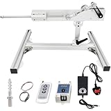 JQDML High Torque Reciprocating Cycle Linear Actuator Motor 24V, Stroke 1.18"-6",Variable Speed 120rpm Max,Pushing Force 40lbs Max,with Stand Kit,Remote Control,End Connector(24V150mm120rpm)