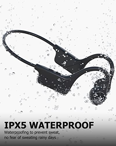 SANOTO Knochenschall Kopfhörer Bluetooth 5.3,Open Ear Kopfhörer Kabellos Bone Conduction Kopfhörer IPX5 Wasserdicht Staubdicht Sportkopfhörer Lange Akkulaufzeit Kopfhörer für Läufer Fitness – Bild 6