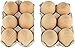 Samyo Unpainted Wooden Eggs for Easter, Spring Crafts, and Displays 2- 1/2 Inches x 1- 3/4 Inches (Pack of 12)