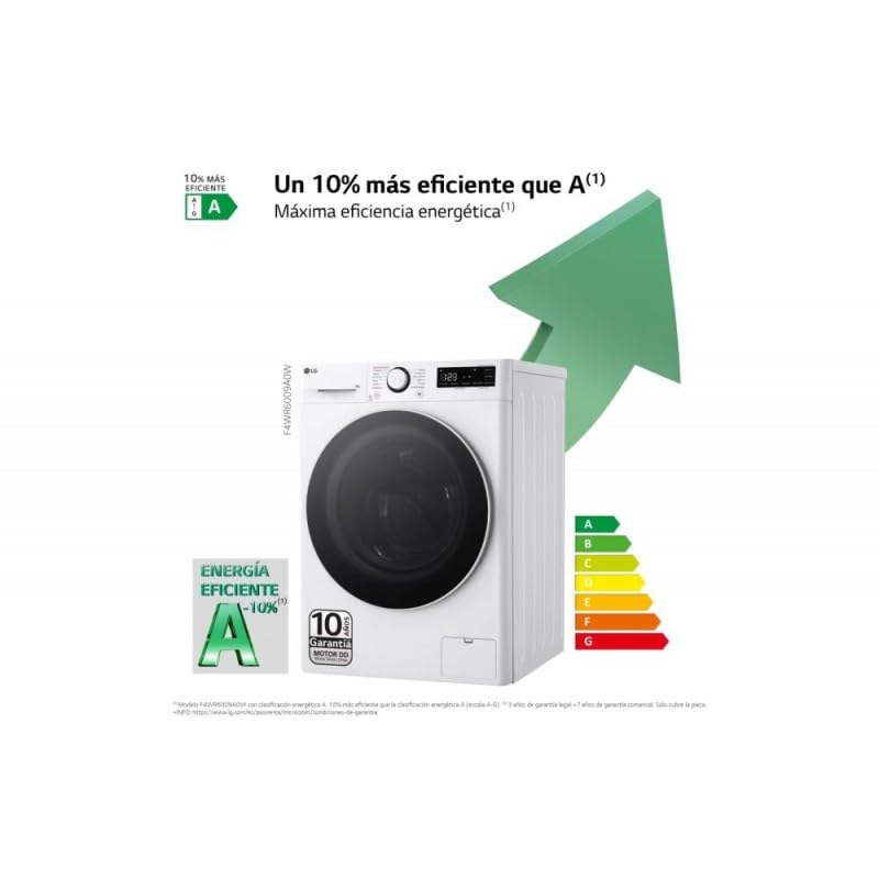 Lavadora LG F4WR6009A0W 9KG 1400RPM