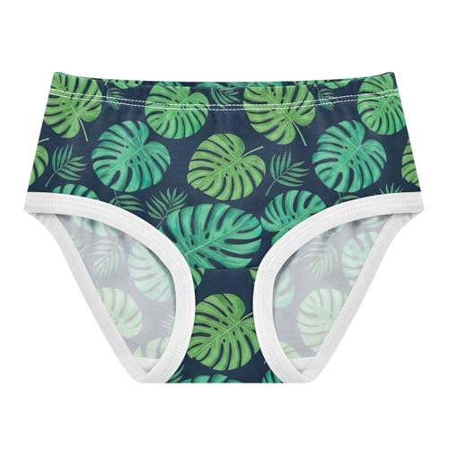 Vivid Green Leaves Black Panties Little Girl Toddler Girls Underwear Cotton Designer Kids Undies Briefs 2t