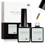 CANNI HEMA Free Top Coat 9ml x2 – High Gloss Super Shiny Gel Nail Topcoat, Long-Lasting, No Wipe Finish