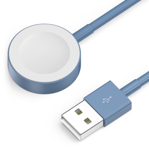 Image of 2026 Upgraded for Apple Watch Charger USB Magnetic Fast Charging Cable Portable Wireless Charging Accessories Compatible with iWatch Series 11 /10 /9 /8 /7 /6 /5 /4 /3 /2 Ultra 3 /2 /SE-Blue