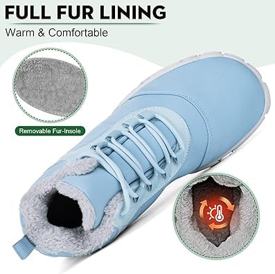 Image of Hi-Y2Kgirls Winter Hike Barefoot Boots Women, Snow Boots for Women Wide Toe | Winter Hike Barefoot Boots Women, Snow Boots for Women Men Wide Toe Waterproof Non-Slip Ankle Shoes