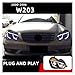 WLIMAVNER Headlight LED Headlights 2000-2006 Head Lamp Bi Xenon Car Styling DRL Signal Projector Lens Automotive Accessories Compatible With Benz W203(Headlight Xenon)