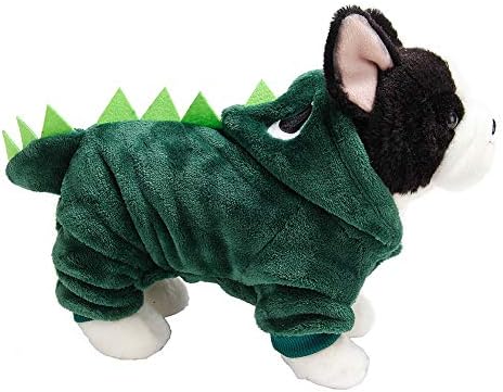 Funny Halloween Dog Dinosaur Costume Jacket Coat Warm Fleece Winter Golden Retriever Pitbull Dog Clothes Hoodie