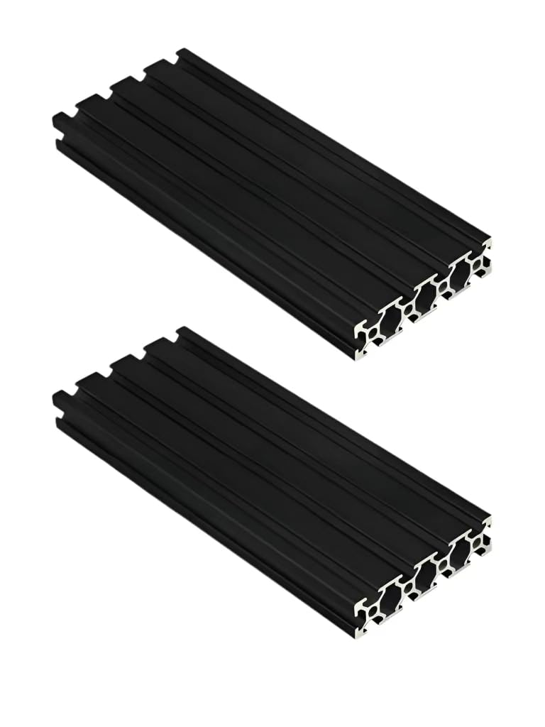 AluProfil 2080 Alu Profil 1800mm T Typ Schwarz Aluminium Profile 20x80 Europäischer Standard Eloxierte Linearschiene Extrusion 2 Stück, für 3D Drucker und CNC
