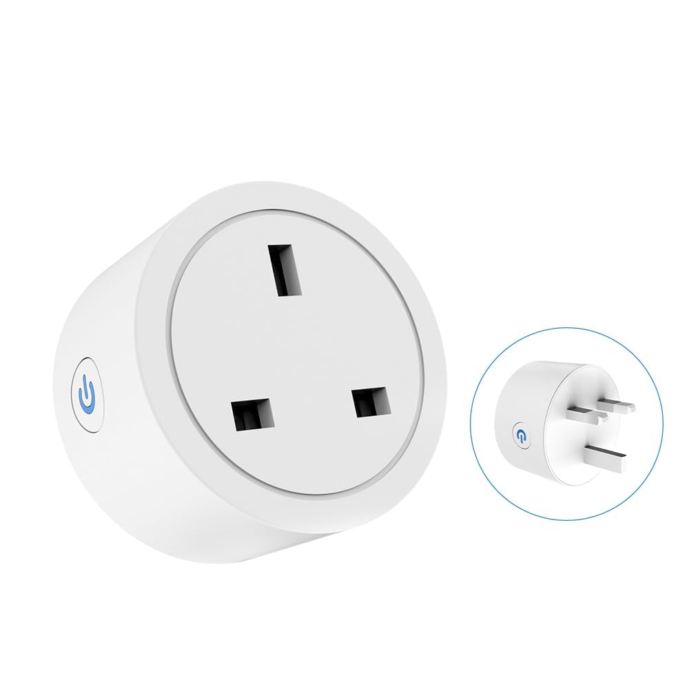 16A Smart WiFi Connected Socket - Voice & Application Control, Alexa, Google Home Compatible (2.4 GHz) - Energy Monitoring, Timer, Countdown - Tuya, Smart Life Compatible