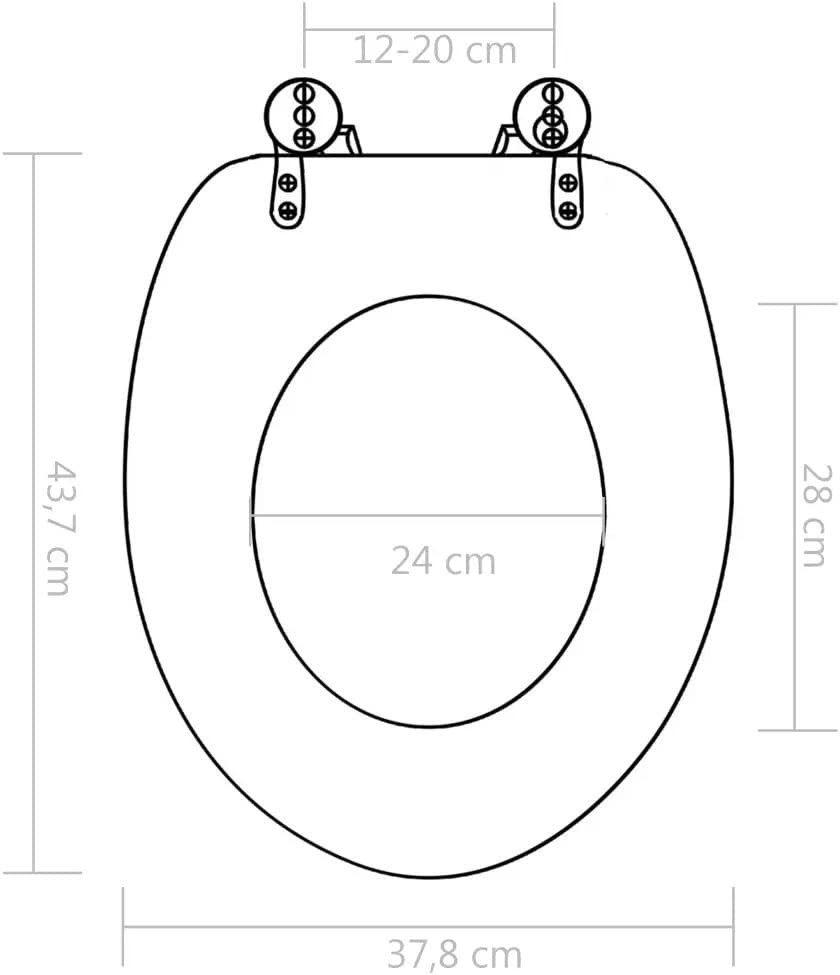 Toilet Seat With Soft-Close Lid MDF Reclaimed Wood Design