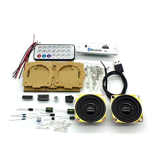 Begchy Kit ElectróNico de Bricolaje Altavoz Bluetooth ElectróNica Kit de Proyecto de Soldadura DIY Altavoz EstéReo Bluetooth Soporte U Disco