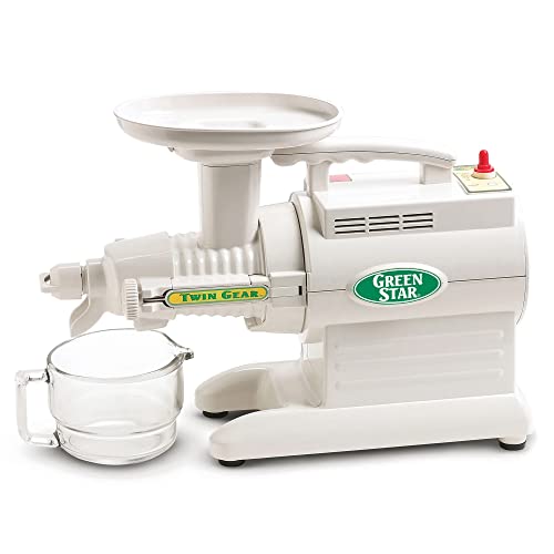 Comparison: Best Juicers For Leafy Greens 9 Tribest Greenstar GS-1000 Original Slow Masticating Juicer, Twin Gear Cold Press Juicer & Juice Extractor, White