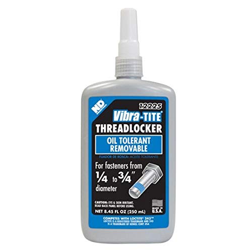 Image of Vibra-TITE - 12225 122 Oil Tolerant Removable Anaerobic Threadlocker, 250 ml Bottle, Blue