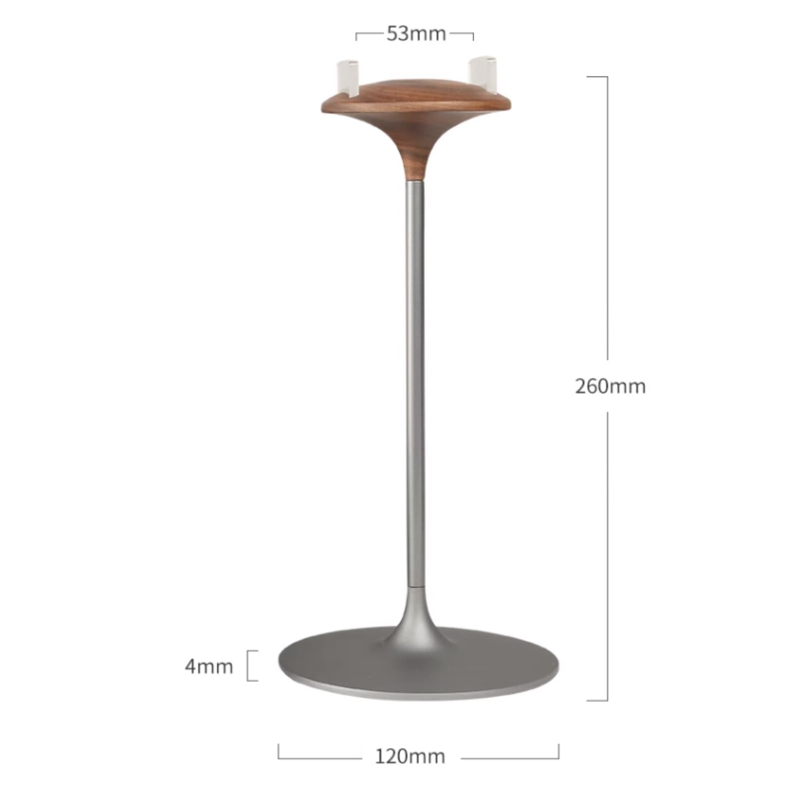 Gaming Accessori Supporto per Cuffie in Faggio, Supporto per Cuffie in Legno E Alluminio, Supporto per Cuffie da Gioco in Noce Naturale Stand Over-Ear da Gioco