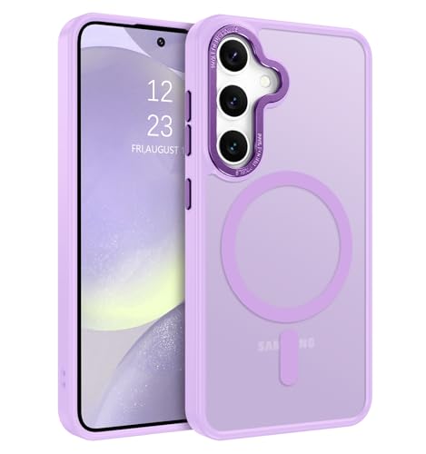Coque Magsafe Galaxy S24 Plus mate violette antichoc et fine