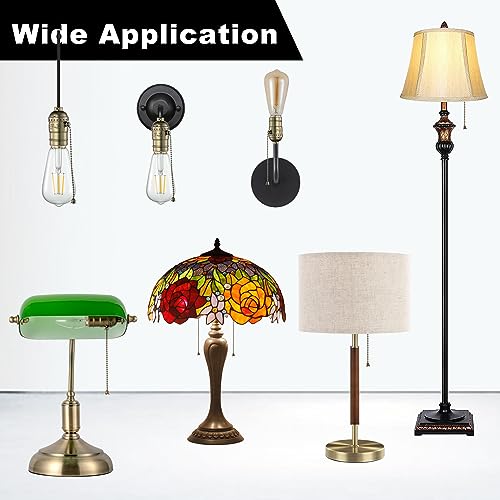 Sixzoonm LS-05 Pull Chain Lamp Socket Replacement, E26 Standard Threaded Base, Lamp Parts For Table And Floor Lamps, Light Bulb Socket With Pull Chain Lamp Switch, Ul Listed, 1 Pack thumb #6
